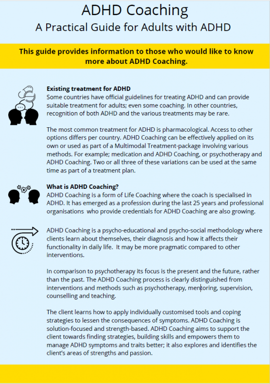 A Guide For Adults With Adhd Adhd Federation